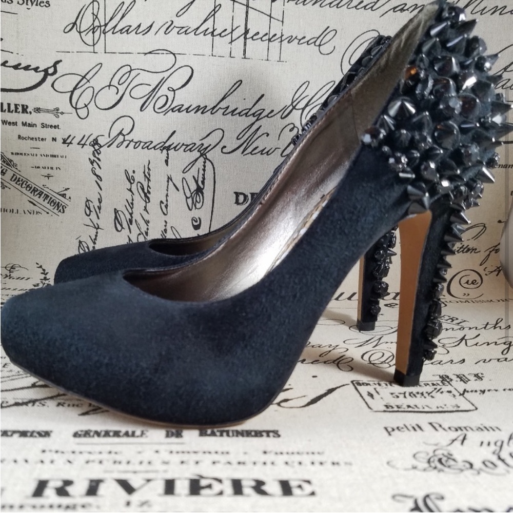 Sam Edelman Black Suede with Spikes, 6M